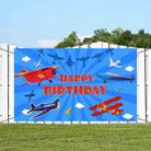 150x100cm Airplane Theme Birthday Background Cloth Children Birthday Party Decoration Photography Background - 5
