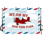 150x100cm Cartoon Small Aircraft Children Birthday Background Cloth - 1