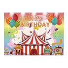 150x100cm Children Birthday Background Cloth Carnival Gay Party Birthday Theme Background Banner Circus Background Hanging Flag - 2