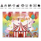 150x100cm Children Birthday Background Cloth Carnival Gay Party Birthday Theme Background Banner Circus Background Hanging Flag - 3