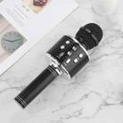 WS-858L LED Light Flashing Wireless Capacitance Microphone Comes With Audio Mobile Phone Bluetoon Live Microphone(Black) - 1