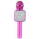 WS-1818 LED Light Flashing Microphone Self-contained Audio Bluetooth Wireless Microphone(Pink) - 1