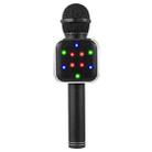 WS-1818 LED Light Flashing Microphone Self-contained Audio Bluetooth Wireless Microphone(Black) - 1