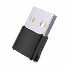 WH-7659 2pcs USB 2.0 Male to USB-C / Type-C Female Adapter, Support Charging & Transmission Data(Black) - 1