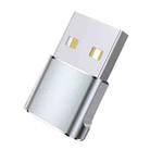 USB 2.0 Male To USB-C / Type-C Female Adapter, Support Charging & Transmission Data(Silver) - 1