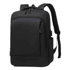 Large-capacity Waterproof Wear-resistant Laptop Backpack with USB Charging Hole(Black) - 1