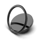 Full Metal Bracket 360 Degree Rotating Magnetic Phone Ring Buckle(Black) - 1