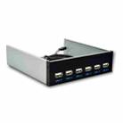 7 Port USB2.0 Optical Drive Bit Front Panel, Style: Flat Mouth - 1