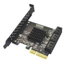 PCIE  4X To 6 Port  SATA 3.0 Adapter Expansion Card ASMedia ASM1166 Converter - 1