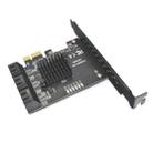 PCIE 1X To 6 Port SATA 3.0 Adapter Expansion Card ASMedia ASM1166 Converter - 1