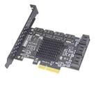 PCIE 4X To 10 Port  SATA 3.0 Adapter Expansion Card ASMedia ASM1166 Converter - 1