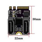 M2 to SATA3.0 Adapter Card PCI-E3.0 Card KEY A+E WiFi M.2 to SATA JMB582 Chip(Black) - 3