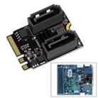 M2 to SATA3.0 Adapter Card PCI-E3.0 Card KEY A+E WiFi M.2 to SATA JMB582 Chip(Black) - 4
