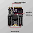 M2 to SATA3.0 Adapter Card PCI-E3.0 Card KEY A+E WiFi M.2 to SATA JMB582 Chip(Black) - 5
