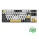 Ajazz AK873 87 Keys Bluetooth/Wireless/Wired Three-Mode Hot Swap RGB Mechanical Keyboard Shanlan Shaft (White) - 1