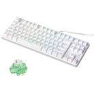 Ajazz AK873 87 Keys RGB Version Hot Swap Wired DIY Customized Mechanical Keyboard Shanlan Shaft (White) - 1