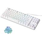 Ajazz AK873 87 Keys RGB Version Hot Swap Wired DIY Customized Mechanical Keyboard Biluo Shaft (White) - 1