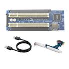 PCI-E 1X To Dual PCI Riser Card Extend Adapter Add Expansion Card For PC Computer - 1