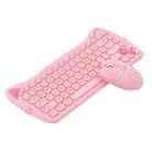 Ajazz A3060 USB Ultra-Thin Cute Wireless Keyboard And Mouse Set(Girl Pink) - 1