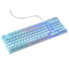 Ajazz AF981 96 Keys Office Gaming Illuminated Wired Keyboard, Cable Length: 1.6m(Blue) - 1