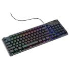 Ajazz AF981 96 Keys Office Gaming Illuminated Wired Keyboard, Cable Length: 1.6m(Black) - 1