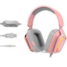 Ajazz AX368 Computer Game Audio Recognition RGB Headset 3.5mm Version (Pink) - 1