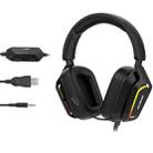 Ajazz AX368 Computer Game Audio Recognition RGB Headset 3.5mm Version (Black) - 1