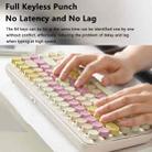 Ajazz K840T 84-Key Wireless/Bluetooth/Wired Three-Mode Round Key Punk Keycap Mechanical Keyboard Red Shaft (White Peach Mousse) - 11