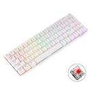 Ajazz K685T 68 Keys Wireless/Bluetooth/Wired 3-Mode Hot Swap Customized RGB Mechanical Keyboard Red Shaft (White) - 1