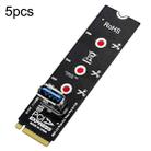 5pcs NGFF M.2 Rotor PCI-E Channel USB3.0 Transfer Card Graphics Extension Transfer(Black) - 1