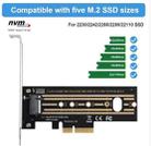 2pcs M.2 Riser Card NVMe SSD to PCI-E X4 4.0 GEN4(Black) - 8