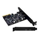 PCI-E 4X To USB3.1 Dual USB-C/Type-C Port 10Gbps Expansion Card  With ASMedia ASM3142 Chip - 1