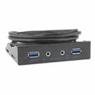 3.5-Inch  2 USB 3.0+HD AUDIO Port Desktop PC Floppy Drive Front Panel(Black) - 1