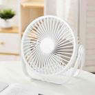 3-in-1 Electric Fan Wall Mounted Desktop Quiet Brushless Turbine Mini Fan, Style: Rechargeable(White) - 1
