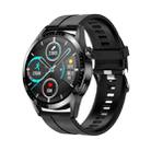 Sports Health Monitoring Waterproof Smart Call Watch With NFC Function, Color: Black-Black Silicone - 1