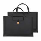 13.3/14 inch Elastic Button Laptop Waterproof PU Handbag(Black) - 1