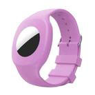 For Airtag Silicone Children Watch Band Protective Case(Purple) - 1