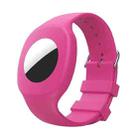 For Airtag Silicone Children Watch Band Protective Case(Rose Red) - 1