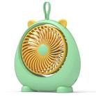 Dormitory Portable Animal Ear Desktop Electric Fan, Style: Directly Inserted Version Green - 1