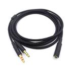 2m For Kingston Skyline Alpha Cloud II 3.5mm 2 In 1 Audio Cable(Black) - 1