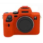 For Sony A7M4 A74 Mirrorless Digital Camera Silicone Case(Orange Red) - 1