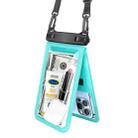 6.7 Inch Double Space Waterproof Phone Bag Case With Adjustable Lanyard(Blue) - 1