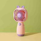 Cartoon Handheld Children Small Fan(Pink) - 1