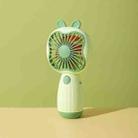 Cartoon Handheld Children Small Fan(Green) - 1