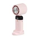 Small Handheld Portable Silent Fan USB Charging Mini Folding Fan, Style: Cooling Style (Pink) - 1