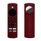 2pcs Remote Control Case For Amazon Fire TV Stick 2021 ALEXA 3rd Gen With Airtag Holder(Wine Red) - 1