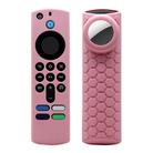 2pcs Remote Control Case For Amazon Fire TV Stick 2021 ALEXA 3rd Gen With Airtag Holder(Pink) - 1