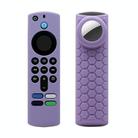 2pcs Remote Control Case For Amazon Fire TV Stick 2021 ALEXA 3rd Gen With Airtag Holder(Purple) - 1