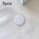 5pcs Solid Color Drop Glue Airbag Bracket Mobile Phone Ring Buckle(White) - 1