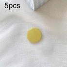 5pcs Solid Color Drop Glue Airbag Bracket Mobile Phone Ring Buckle(Yellow) - 1